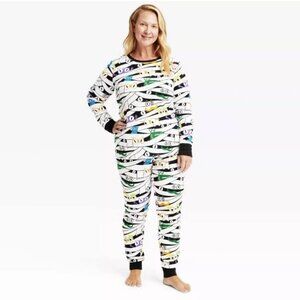 NWT Hyde & EEK! Women's Glow-In-The-Dark Mummy Halloween Pajama Set Size XXL
